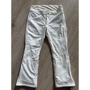 NILS Ski Pants Women S White Excellent Waterproof Breathable Stretch Slim Fit